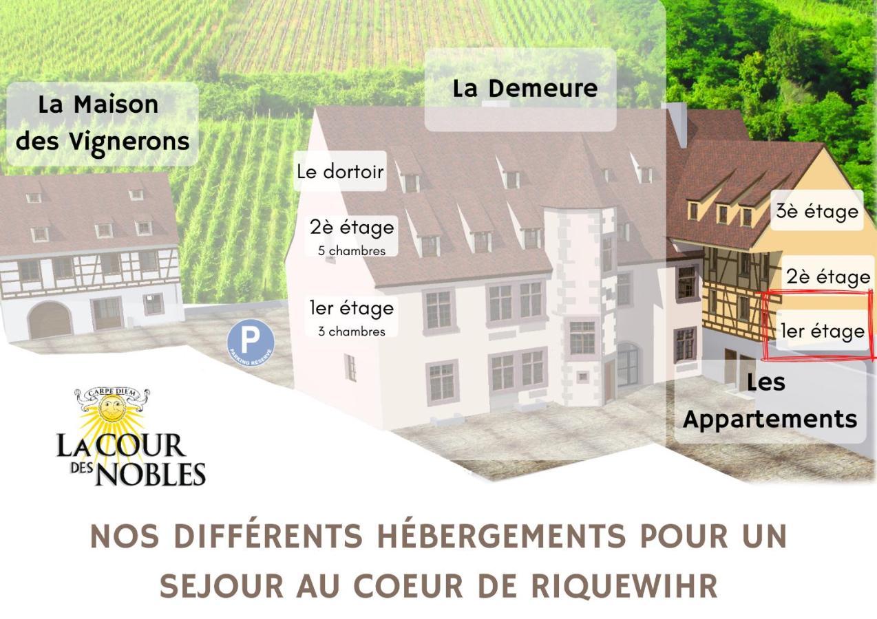 Domaine La Cour Des Nobles - Demeure, Maison Et Appartements Au Coeur De รีควีร์ ภายนอก รูปภาพ